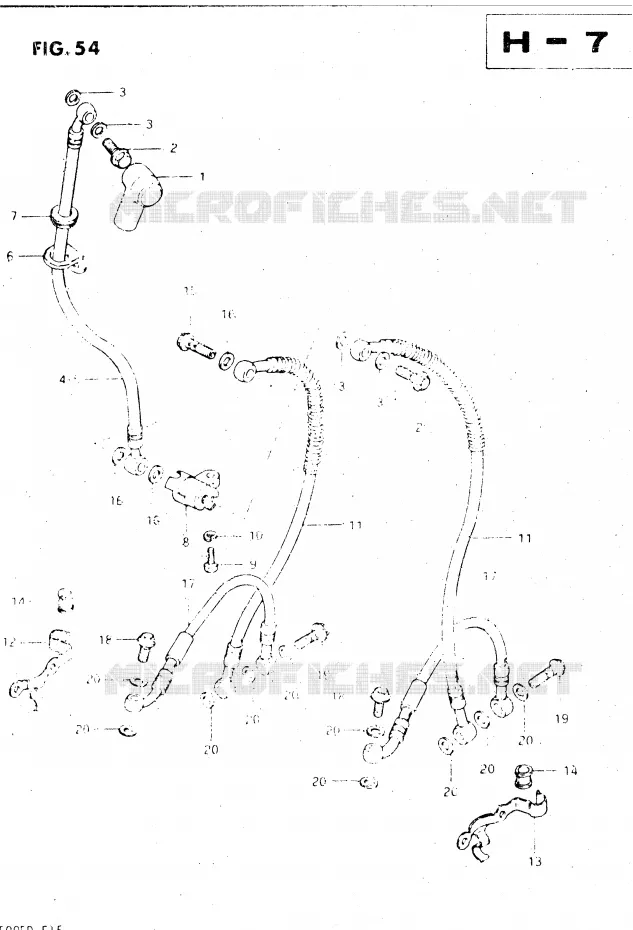 FRONT REMSLANG Suzuki MOTO 500 GS-E 1983  GS500ED(Z/D)