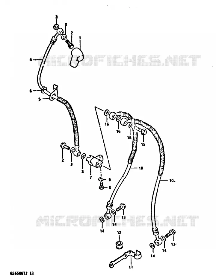 FRONT REMSLANG Suzuki MOTO 650 GS 1999  GS650GTX(X/Z)