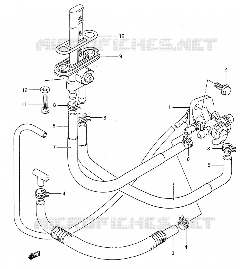 FUEL COCK Suzuki MOTO 500 GS-E 1996  GS500EUT(E28)