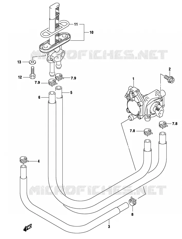 FUEL COCK Suzuki MOTO 500 GS-F 2004  GS500FUK4(P19)