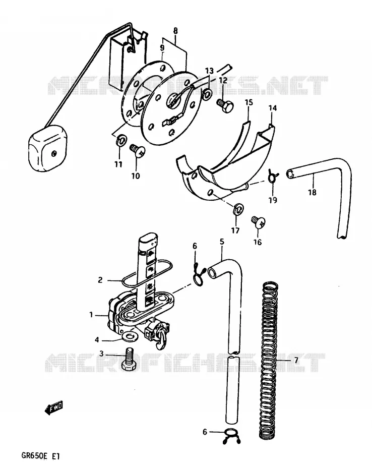 FUEL COCK Suzuki MOTO 650 TEMPTER 1983  GR650XD(D/E)