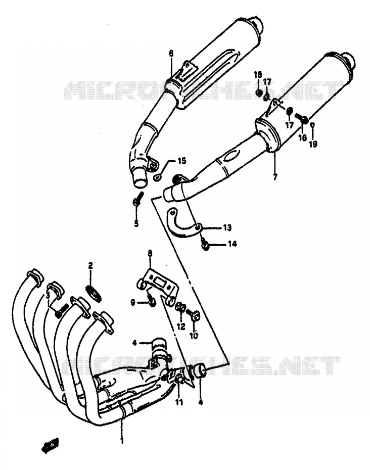GELUIDDEMPER Suzuki MOTO 1100 GSX-R 1991  GSX-R1100M(M/N)