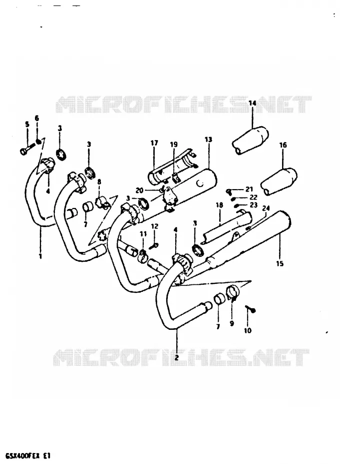GELUIDDEMPER Suzuki MOTO 400 GSX 1981  GSX400FEX