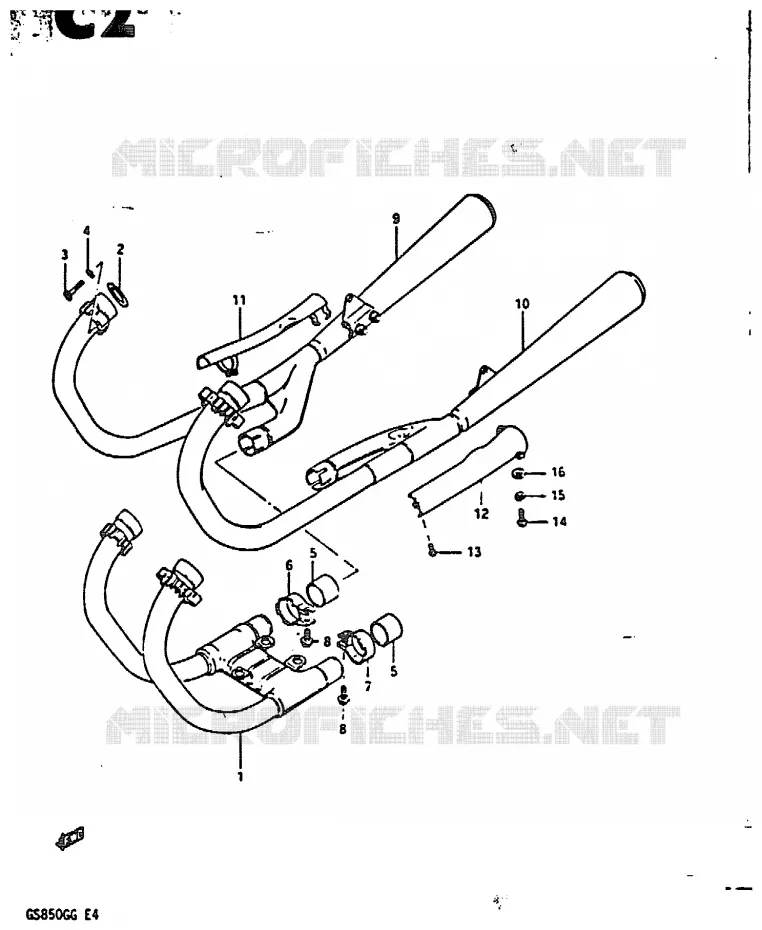 GELUIDDEMPER Suzuki MOTO 850 GS 1986  GS850GG(E4)
