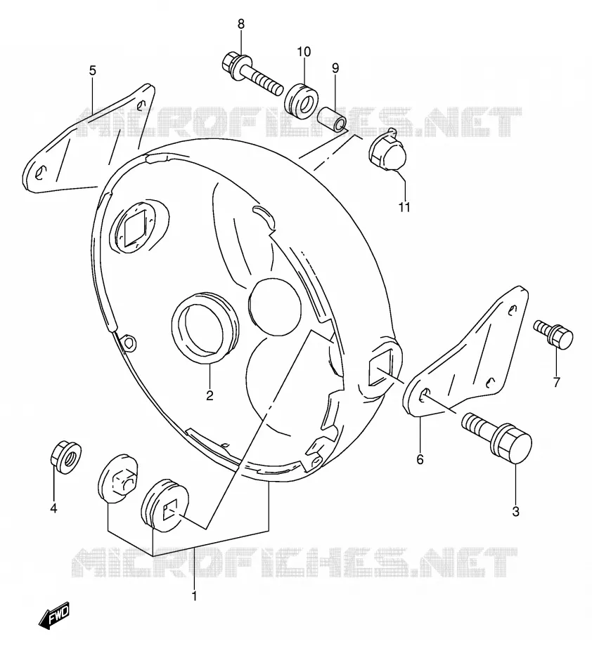 HEADLIGHT BOWL (MODELE R/S/T) Suzuki MOTO 500 GS-E 1992  GS500EN(E2)