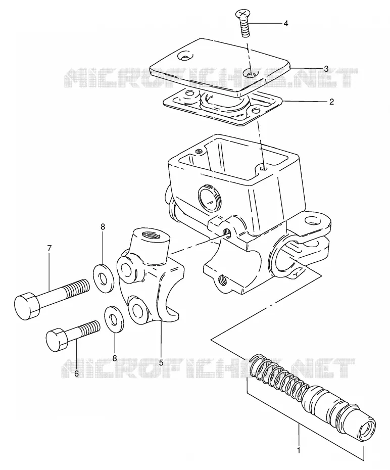 HOOFDREMCILINDER  (MODELE F/J/K/L/M/N/P) Suzuki MOTO 250 GN 1991  GN250M(E2)