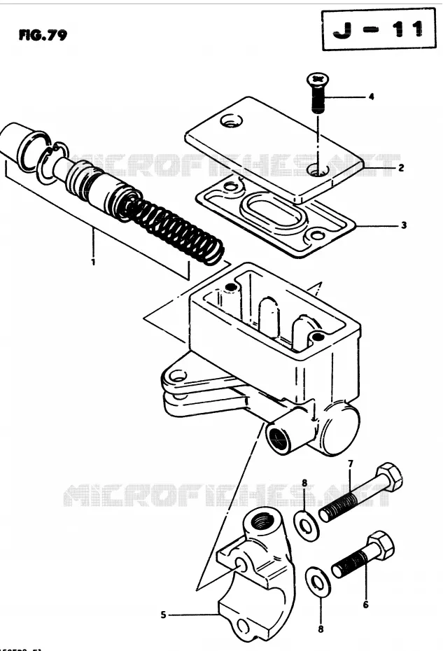 HOOFDREMCILINDER (E34) Suzuki MOTO 450 GS 1982  GS450Z(2/Z/D)