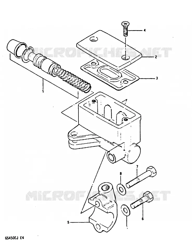 HOOFDREMCILINDER Suzuki MOTO 450 GS-E 1987  GS450EH(E/F/G/H/J)