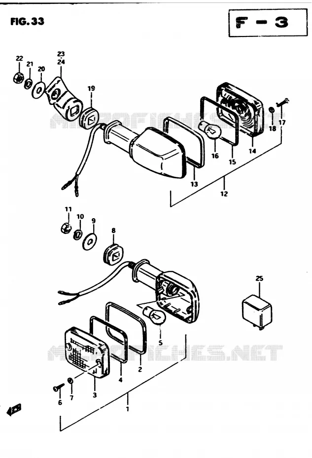 INDICATOREN (E15) Suzuki MOTO 450 GS 1982  GS450Z(2/Z/D)