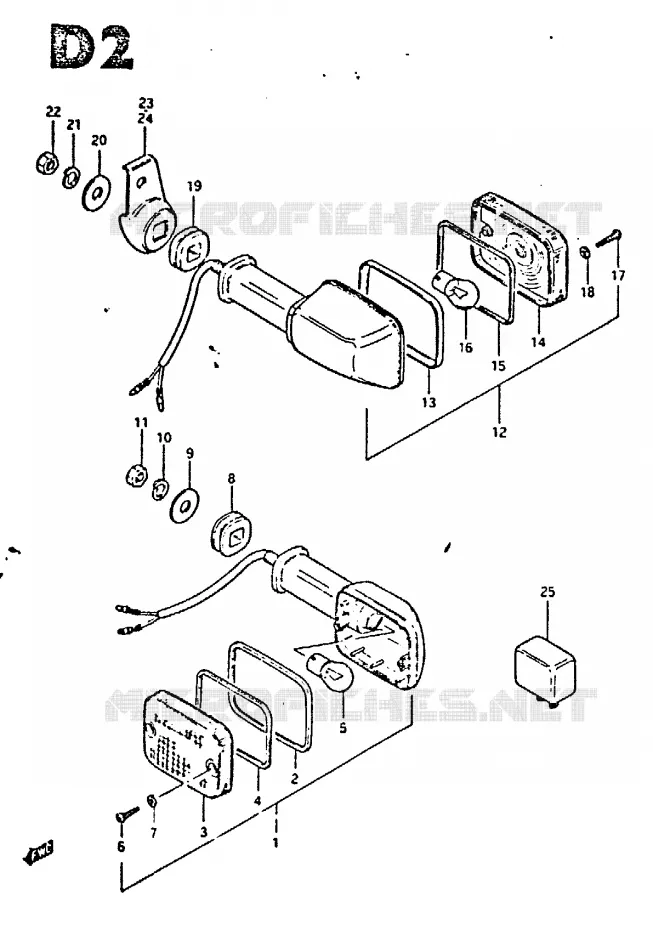 INDICATOREN (E2, E4) Suzuki MOTO 650 GS 1983  GS650GTD