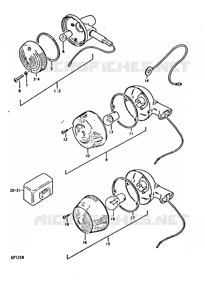 INDICATOREN (E2) Suzuki MOTO 125 GP 1992  GP125N(C/N)