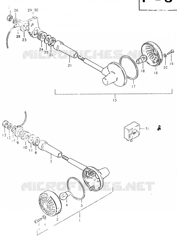INDICATOREN (E2) Suzuki MOTO 550 GS 1980  GS550LT