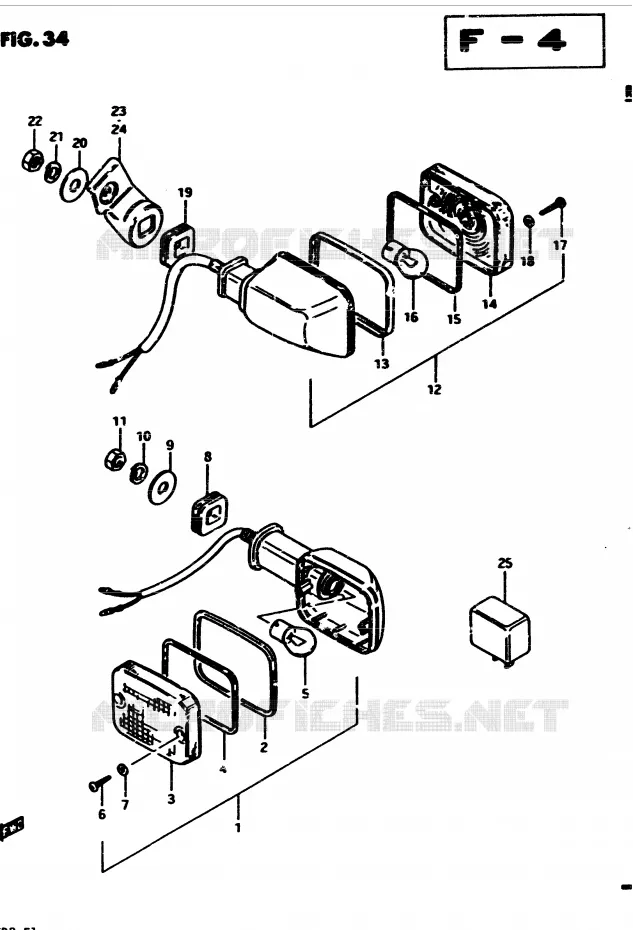 INDICATOREN (E21) Suzuki MOTO 450 GS 1982  GS4502(2/Z/D)