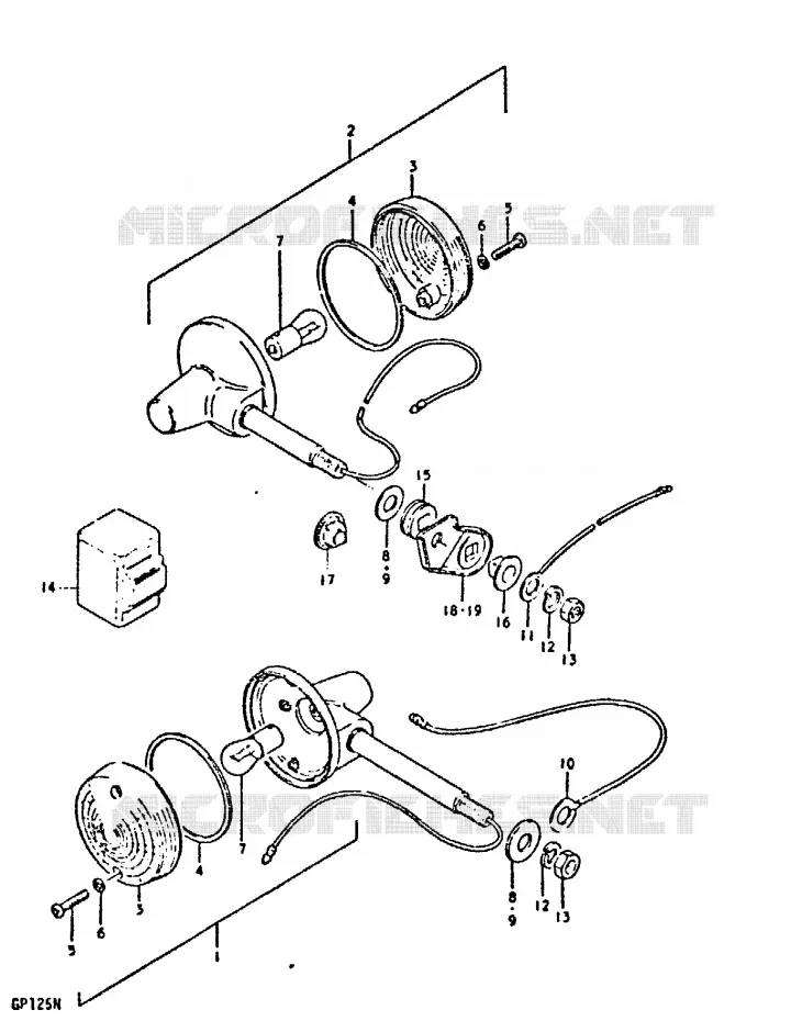 INDICATOREN (E22) Suzuki MOTO 125 GP 1978  GP125UC(C/N)
