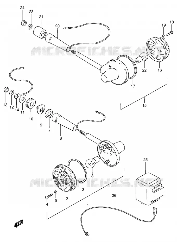 INDICATOREN (E22) Suzuki MOTO 250 GN 1985  GN250F(E2)