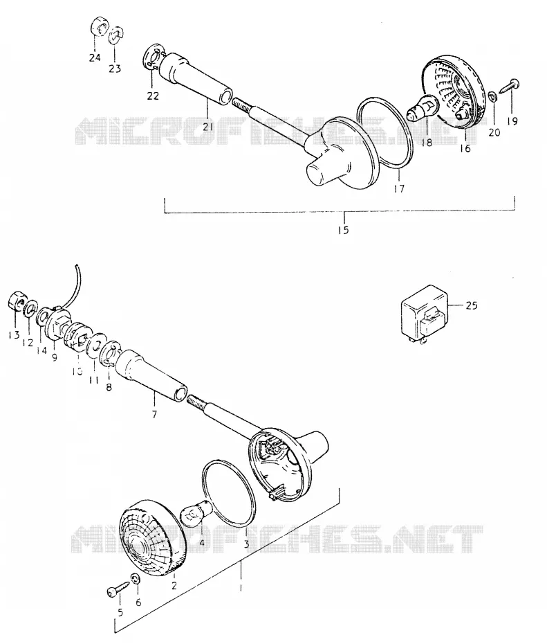 INDICATOREN (E26) Suzuki MOTO 550 GS 1980  GS550LT