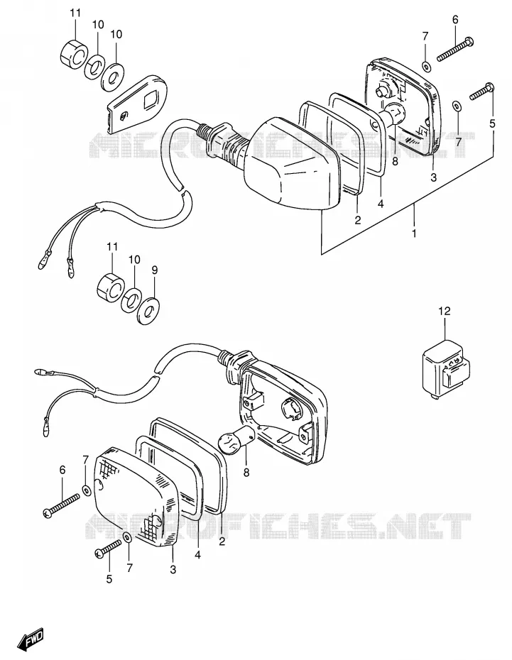 INDICATOREN (E30) Suzuki MOTO 125 GS 1990  GS125ESL(E1)