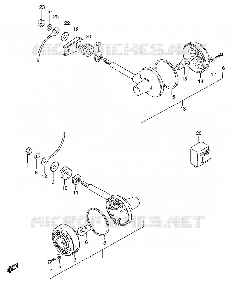 INDICATOREN (E34) Suzuki MOTO 125 GS 1982  GS125Z(E1)