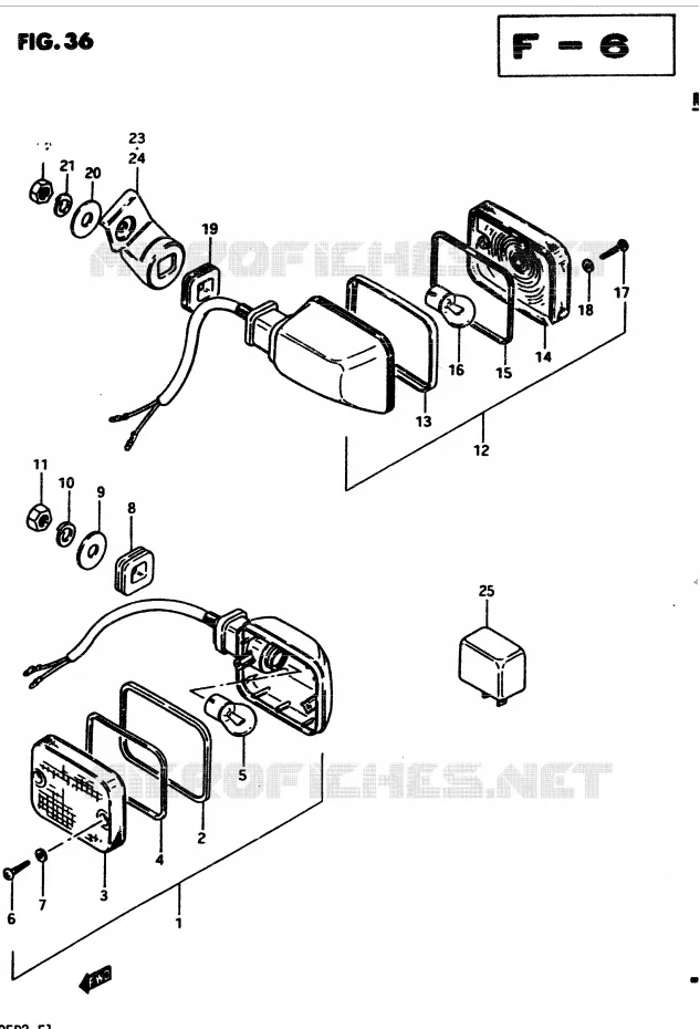 INDICATOREN (E34) Suzuki MOTO 450 GS 1982  GS4502(2/Z/D)