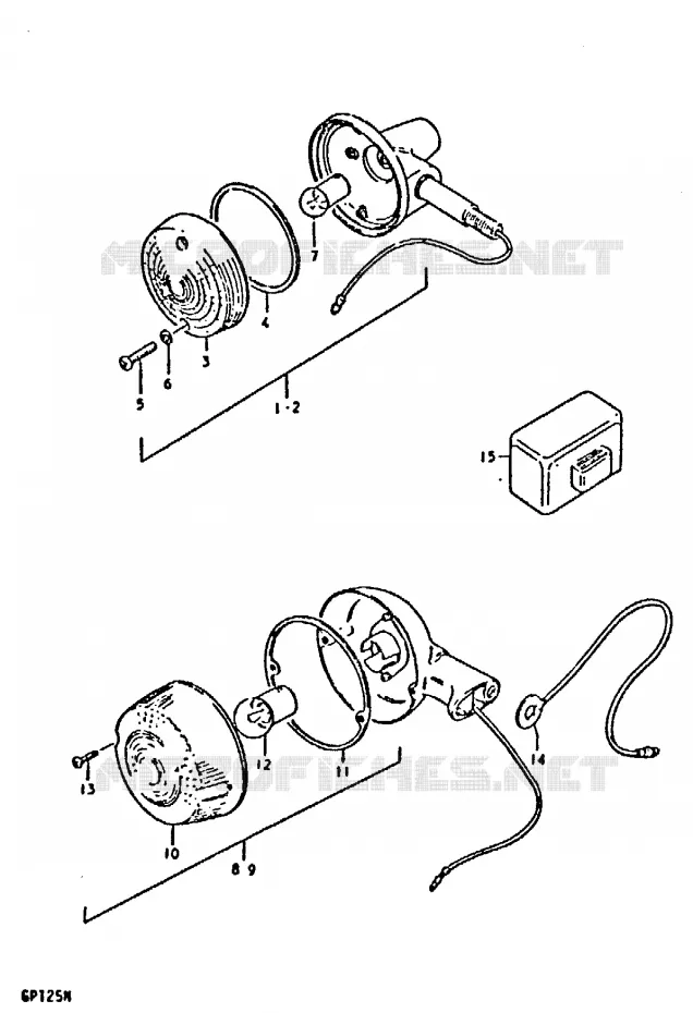 INDICATOREN (E4) Suzuki MOTO 125 GP 1992  GP125N(C/N)