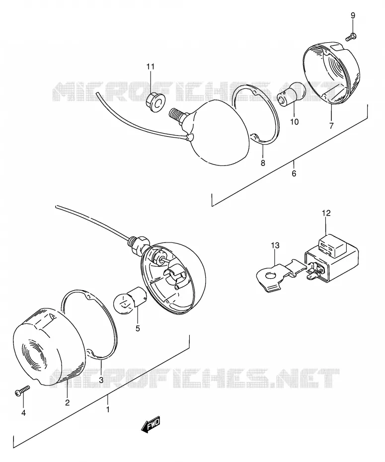 INDICATOREN (FZ50NP E26) Suzuki SCOOTER 50 FZ 1993  FZ50P(E1)