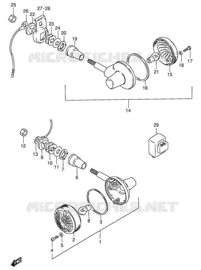 INDICATOREN (GN125ER E73,P73) Suzuki MOTO 125 GN 1989  GN125K(E1)