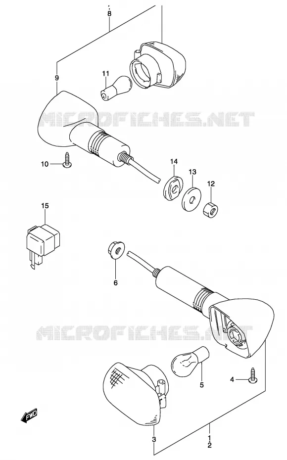 INDICATOREN (GS500K3 P24) Suzuki MOTO 500 GS-F 2004  GS500FK4(P19)