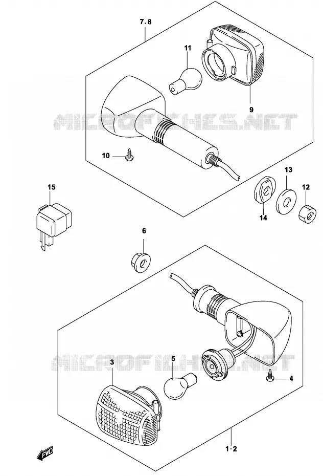 INDICATOREN (GS500K4/UK4) Suzuki MOTO 500 GS-E 2004  GS500UK4(P19)