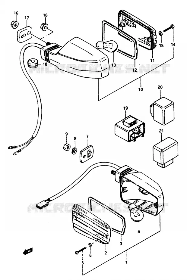 INDICATOREN GSX1100ESE/EFE/ESF/EFF/EFG/GS1150ESF/EFF/EFG Suzuki MOTO 1150 GS 1985  GS1150ESF(E/F/G)