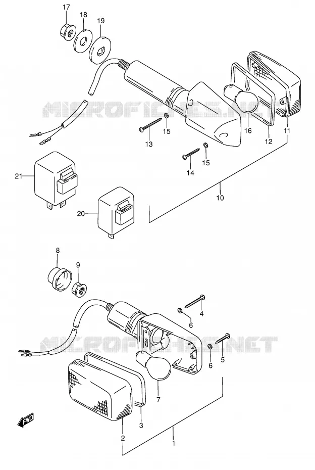 INDICATOREN (MODELE K/L/M/N/P/R) Suzuki MOTO 500 GS-E 1991  GS500EUM(E2)