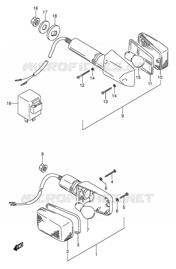 INDICATOREN (MODELE S/T) Suzuki MOTO 500 GS-E 1991  GS500EM(E2)