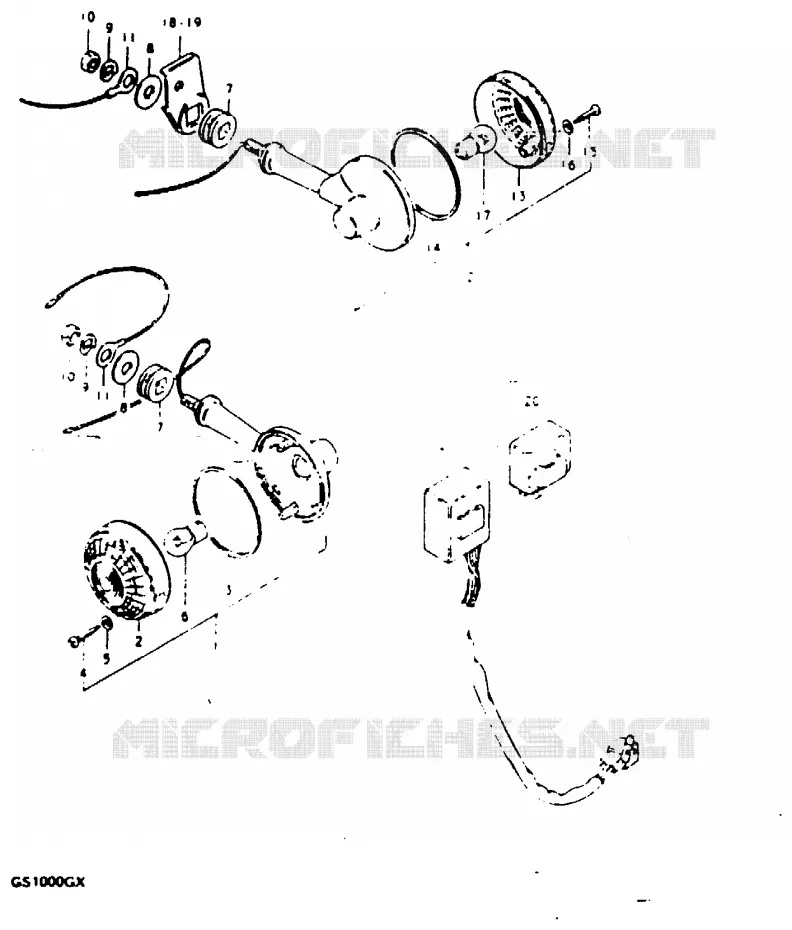 INDICATOREN (MODELE T : E18, E26) Suzuki MOTO 1000 GS 1981  GS1000GX(X/T)