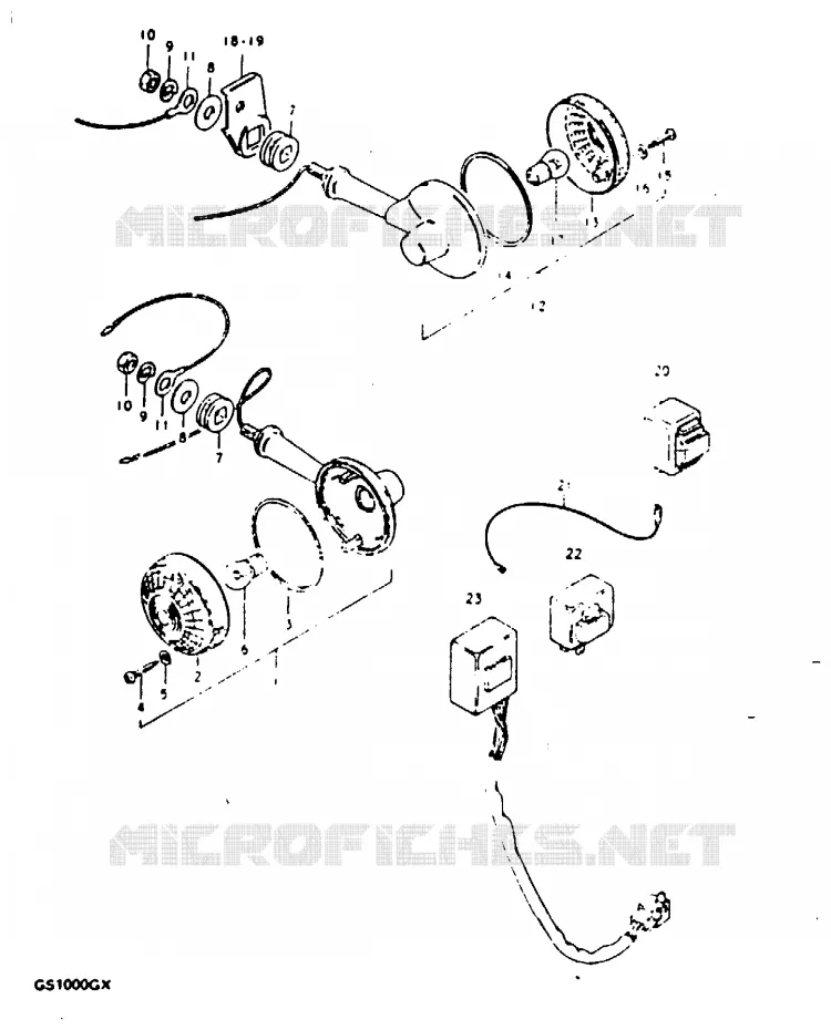 INDICATOREN (MODELE T : E22, E25) Suzuki MOTO 1000 GS 1981  GS1000GX(X/T)