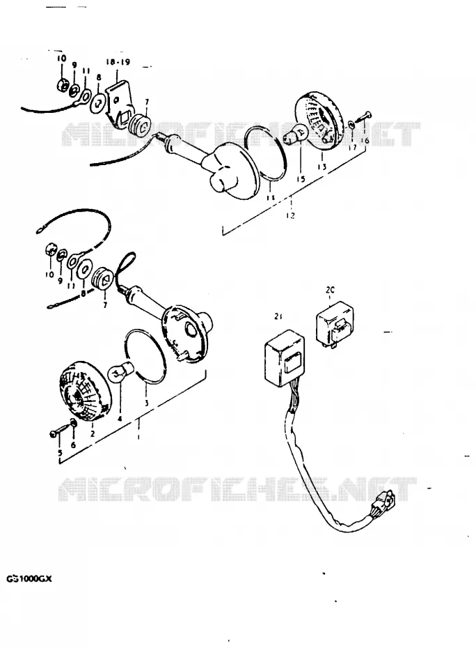 INDICATOREN (MODELE T) Suzuki MOTO 1000 GS 1980  GS1000GT(X/T)