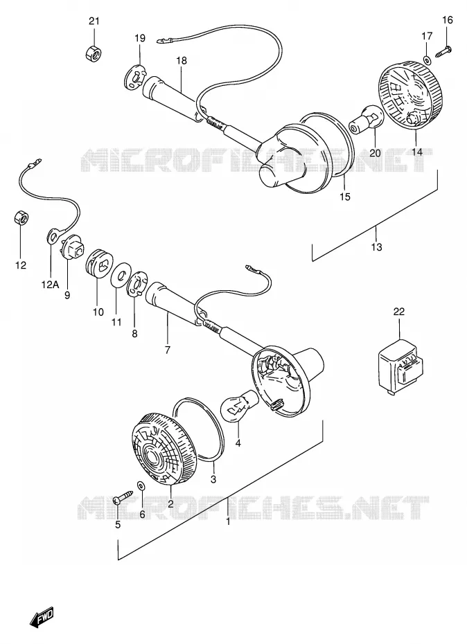 INDICATOREN (MODELE T/W/X E25,E39,E54) Suzuki MOTO 250 GN 2000  GN250EY(E2)