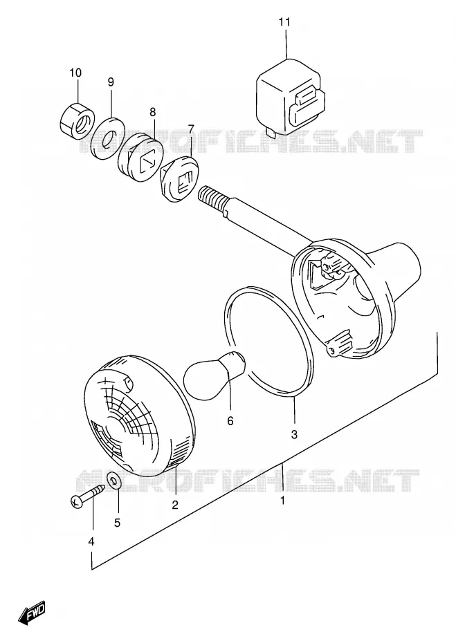 INDICATOREN (MODELE Y) Suzuki MOTO 250 GN 2000  GN250EY(E2)