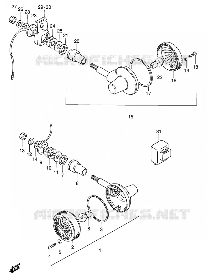 INDICATOREN (MODELE Z/D/K E4) Suzuki MOTO 125 GN 1991  GN125M(E1)