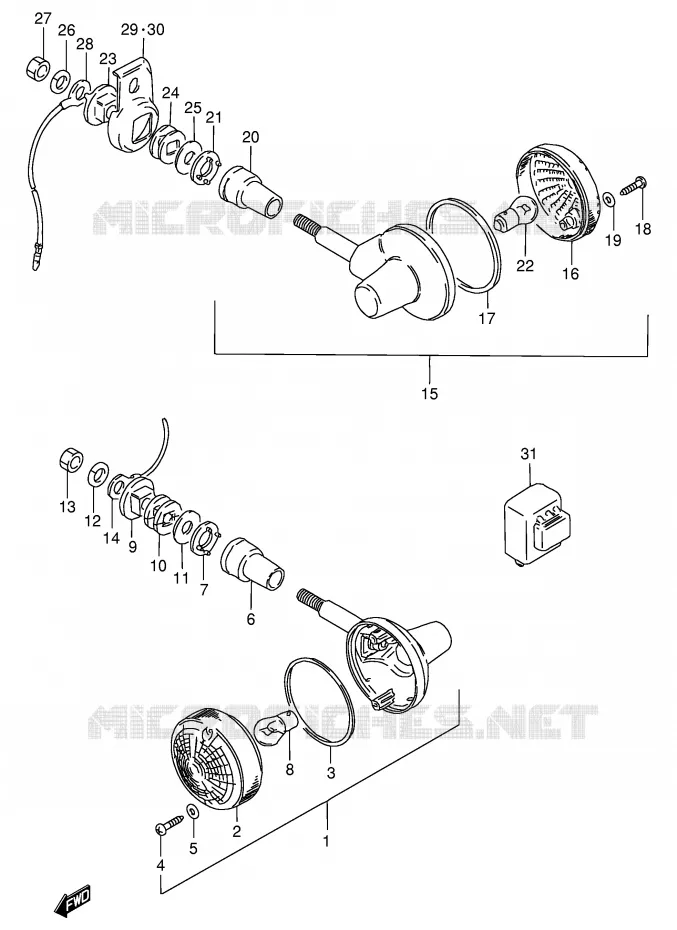 INDICATOREN (MODELE Z/D/K/M) Suzuki MOTO 125 GN 1983  GN125ED(E1)
