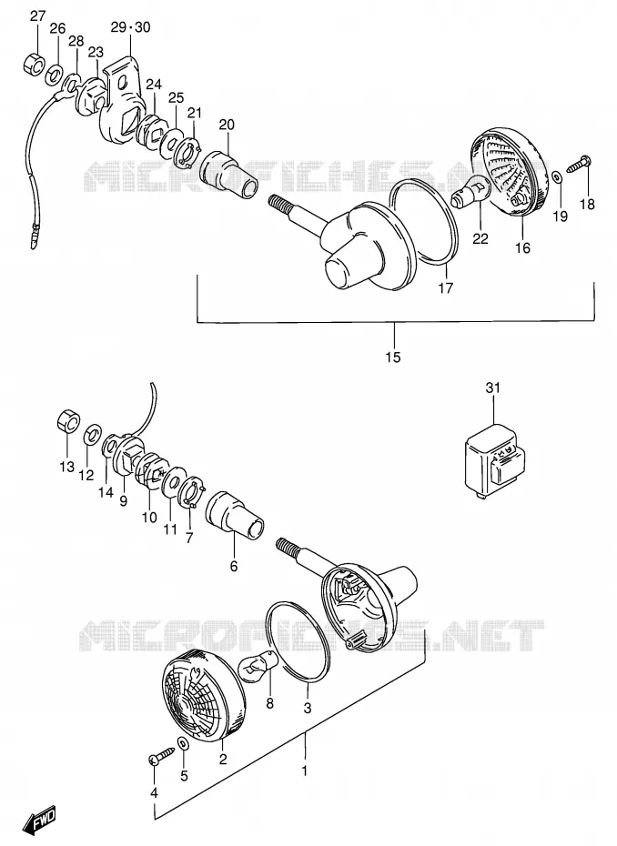 INDICATOREN (MODELE Z E2) Suzuki MOTO 125 GN 1991  GN125M(E1)