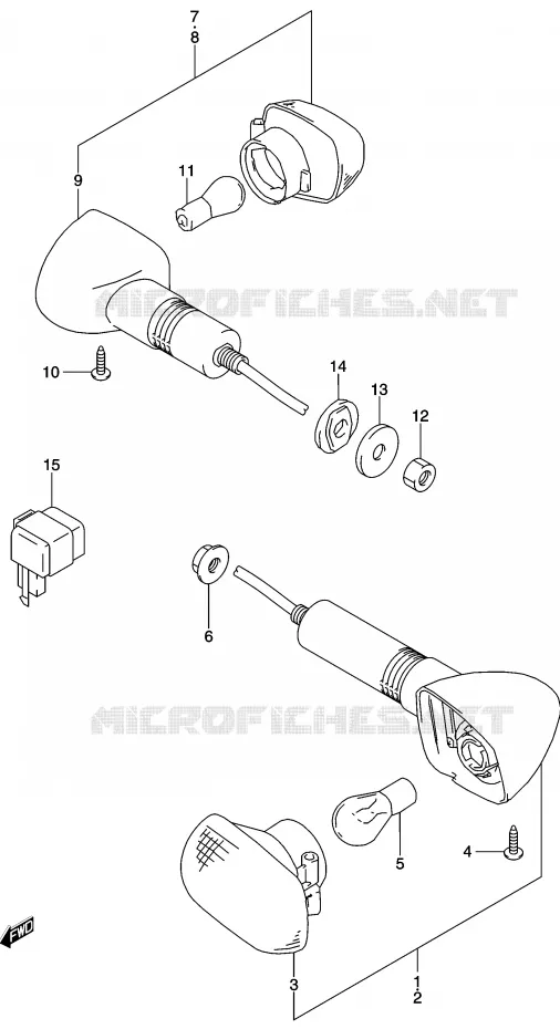 INDICATOREN (P24) Suzuki MOTO 500 GS-E 2003  GS500K3(P19)