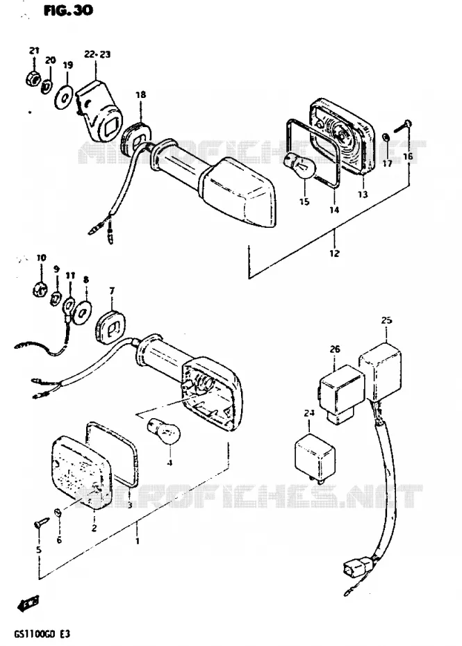 INDICATOREN Suzuki MOTO 1100 GS-G 1982  GS1100GZ(Z/D)