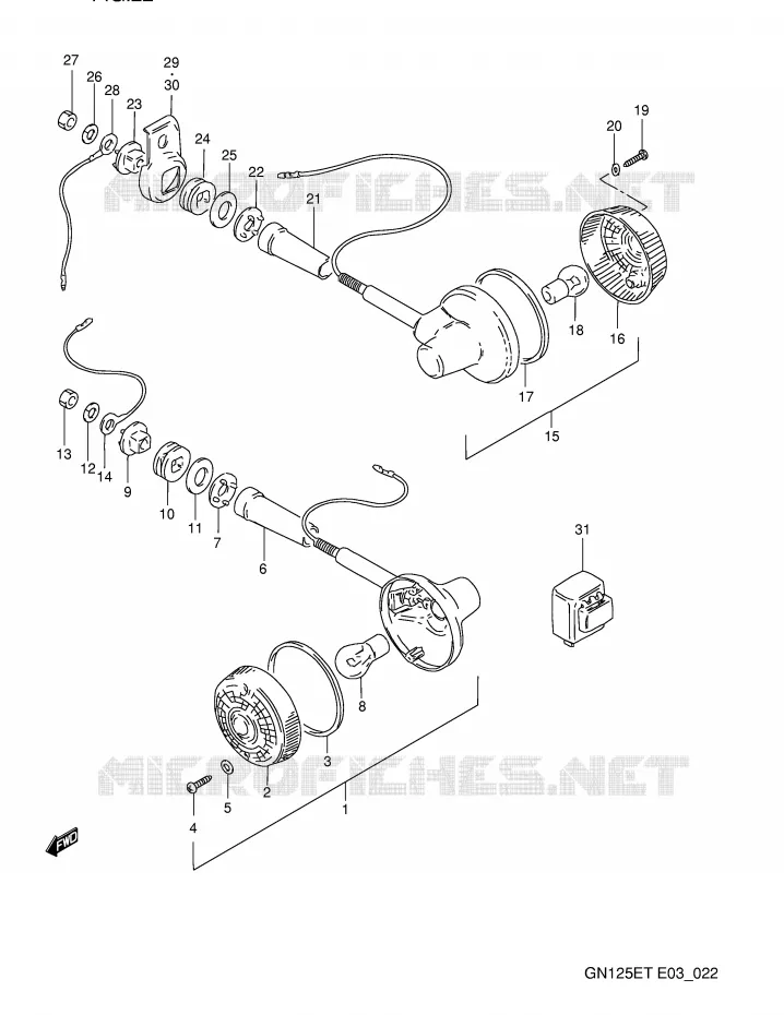 INDICATOREN Suzuki MOTO 125 GN 1996  GN125ET(E3)