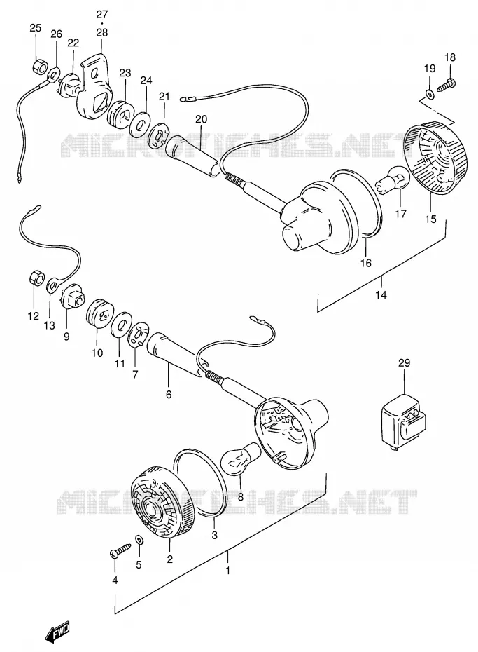 INDICATOREN Suzuki MOTO 125 GN 1998  GN125EW(E28)