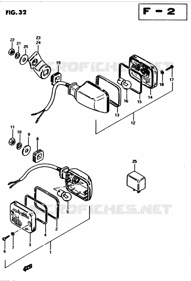 INDICATOREN Suzuki MOTO 450 GS 1983  GS450D(2/Z/D)