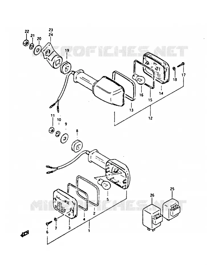 INDICATOREN Suzuki MOTO 450 GS-S 1986  GS450SG(E/F/G/H/J)