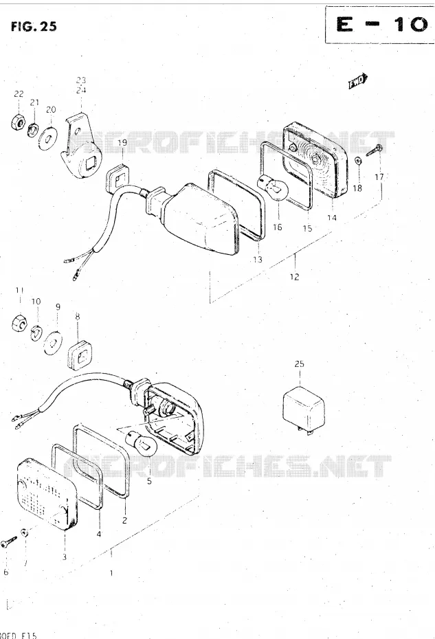 INDICATOREN Suzuki MOTO 500 GS-E 1982  GS500EZ(Z/D)