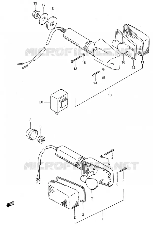 INDICATOREN Suzuki MOTO 500 GS-E 1995  GS500ESKS(E28)