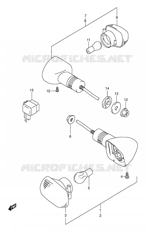 INDICATOREN Suzuki MOTO 500 GS-E 2002  GS500K2(E2)