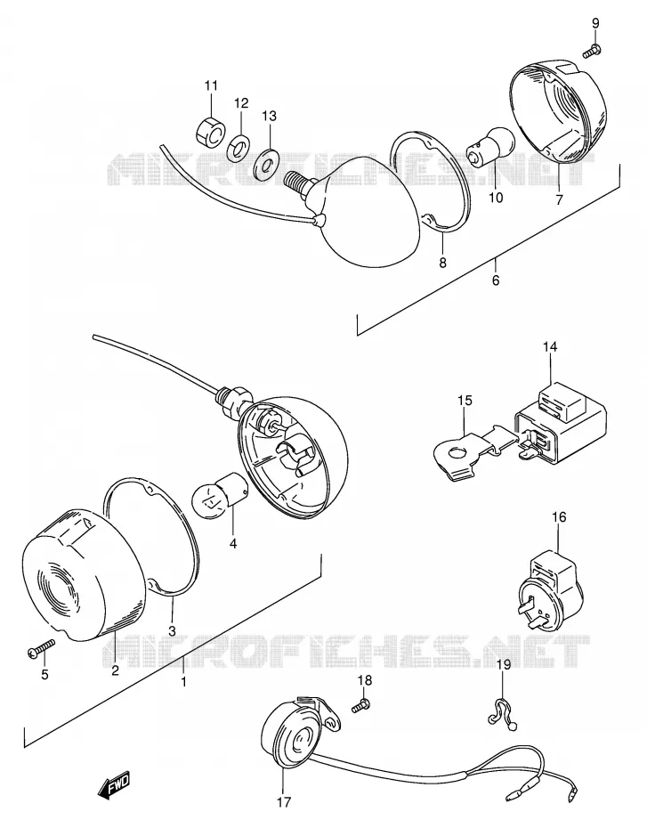 INDICATOREN Suzuki SCOOTER 50 FZ 1993  FZ50NP(E1)