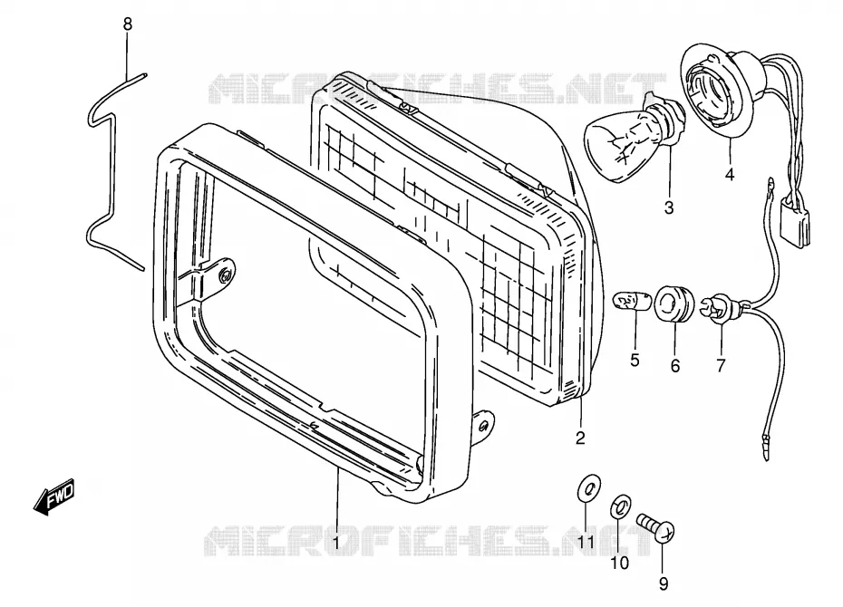 KOPLAMP (E1,E2,E24,E30,E71,P37) Suzuki MOTO 125 GS 1982  GS125ESZ(E1)